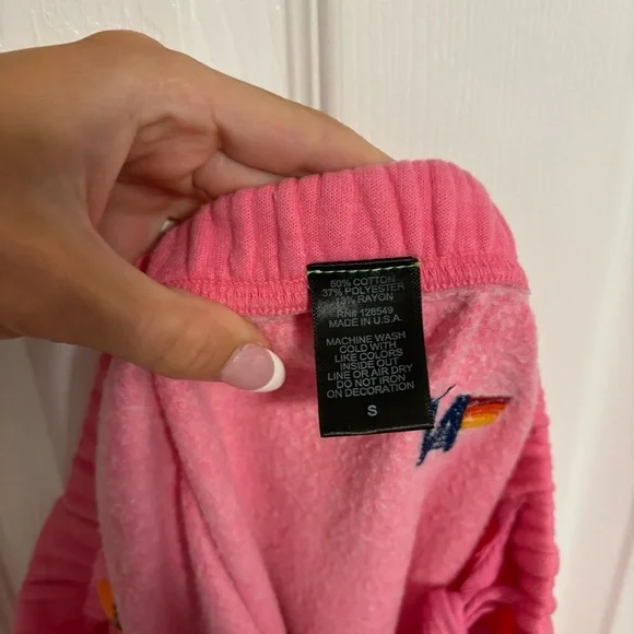 Aviator Nation 4 Bolt Sweatpants Pink - Picture 6 of 10